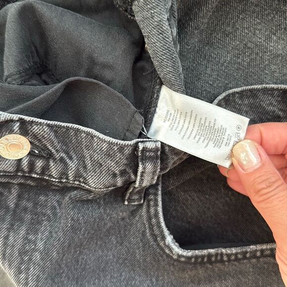 Re/Done 70s Straight High Rise Jeans Black Size 32 - Picture 5 of 8